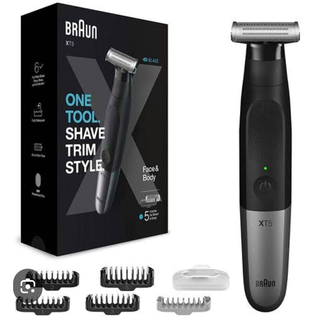 XT5100 hybrid trimmer Face & body with 4D-flex blade, waterproof, 5 combs, pouch